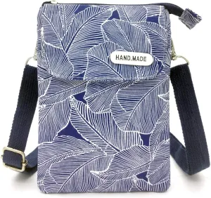 Roomy Cell Phone Purse Wallet Canvas Small Crossbody Purse Bags with Shoulder Strap For Women teen girlsl