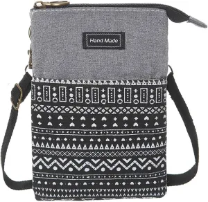Roomy Cell Phone Purse Wallet Canvas Small Crossbody Purse Bags with Shoulder Strap For Women teen girlsl