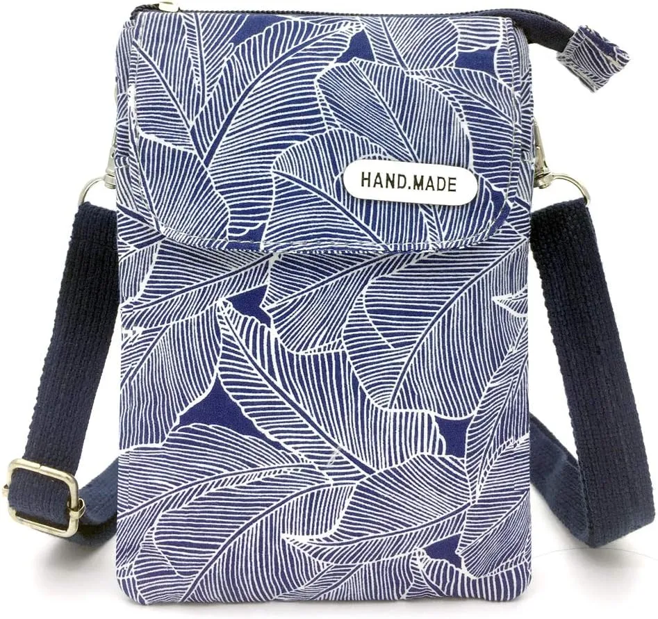 Roomy Cell Phone Purse Wallet Canvas Small Crossbody Purse Bags with Shoulder Strap For Women teen girlsl