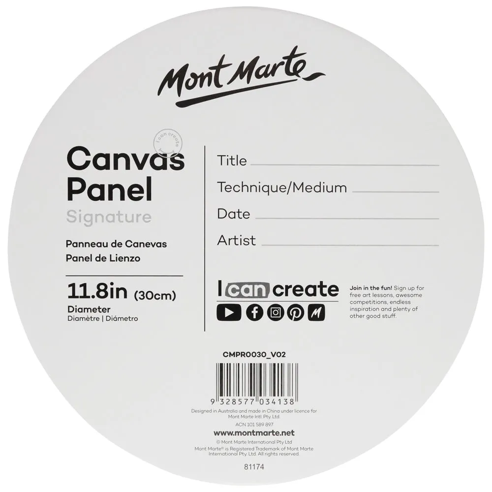 Round Canvas Panel Signature 30cm 2 Piece (11.8in)