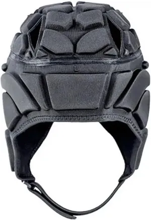 Rugby Helmet Adult Rugby Soccer Goalkeeper Breathable Soft Helmet Thick Anti-Impact Goalie Head Protector Cap for Youth Kids Adults(Black,S)
