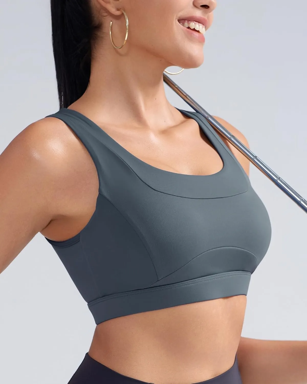 RUNNING GIRL Sports Bras for Women High Support,Molded Cup High Impact Sports Bra Racerback Workout Yoga Running Bra