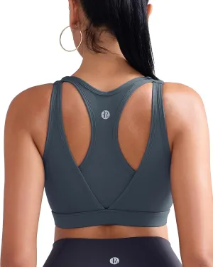 RUNNING GIRL Sports Bras for Women High Support,Molded Cup High Impact Sports Bra Racerback Workout Yoga Running Bra