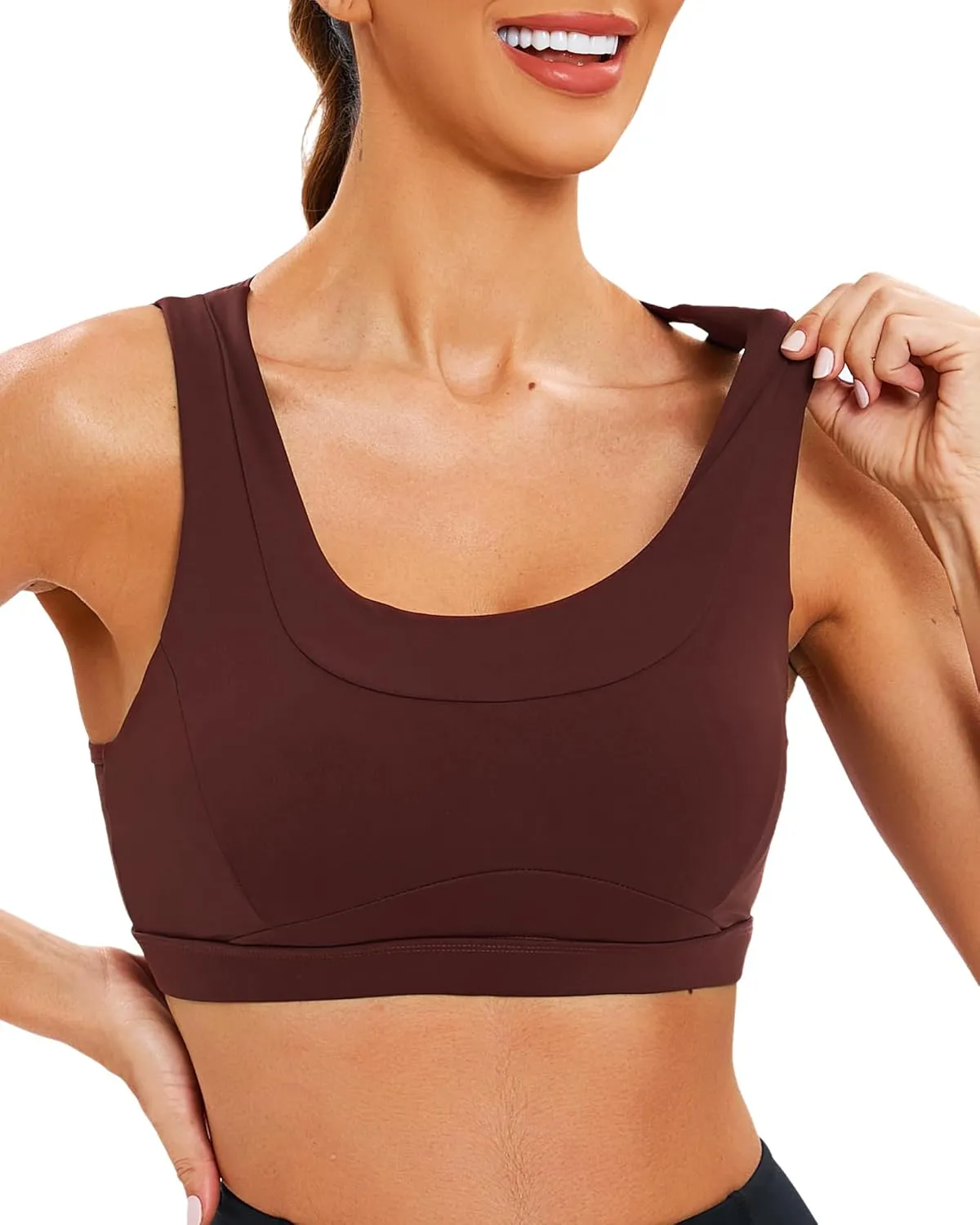 RUNNING GIRL Sports Bras for Women High Support,Molded Cup High Impact Sports Bra Racerback Workout Yoga Running Bra