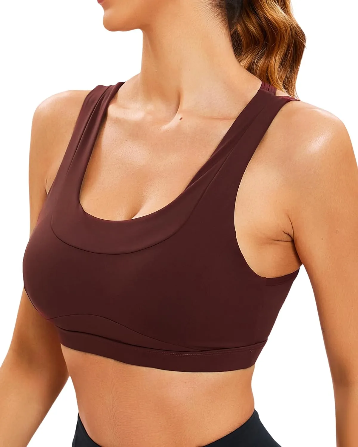 RUNNING GIRL Sports Bras for Women High Support,Molded Cup High Impact Sports Bra Racerback Workout Yoga Running Bra