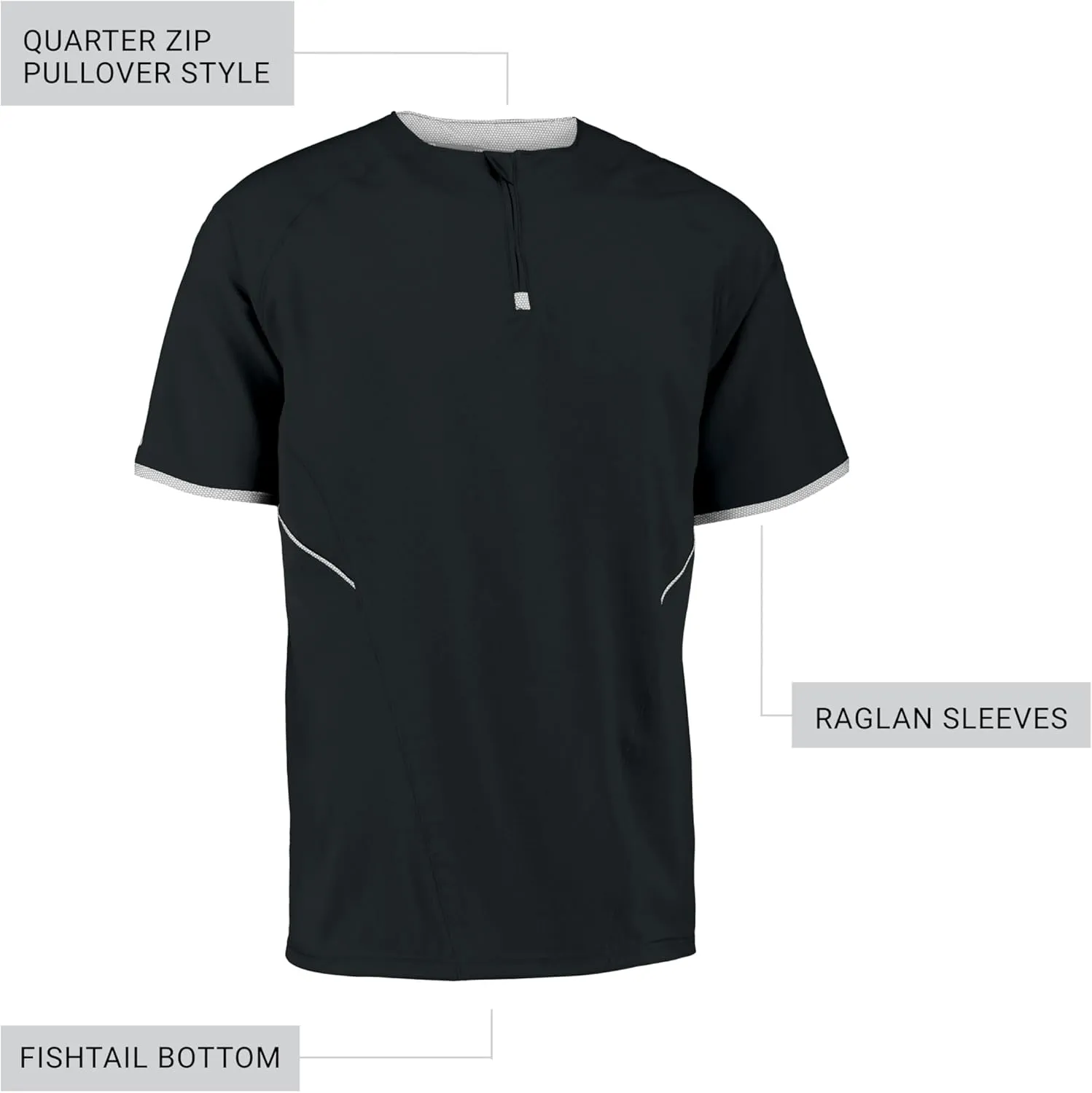 Russell Athletic Men's Short Sleeve Pullover Cage Jacket - Lightweight Sports Outerwear