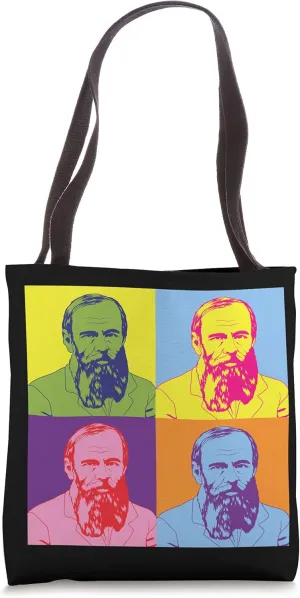 Russian Writer Pop Art Fyodor Dostoevsky Tote Bag