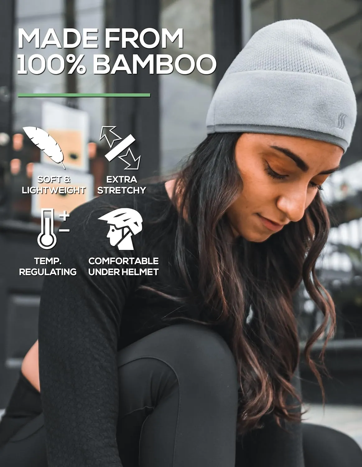 SAAKA Bamboo Beanie Hat & Skull Cap. Soft & Lightweight. Running, Snow Sports. for Men & Women