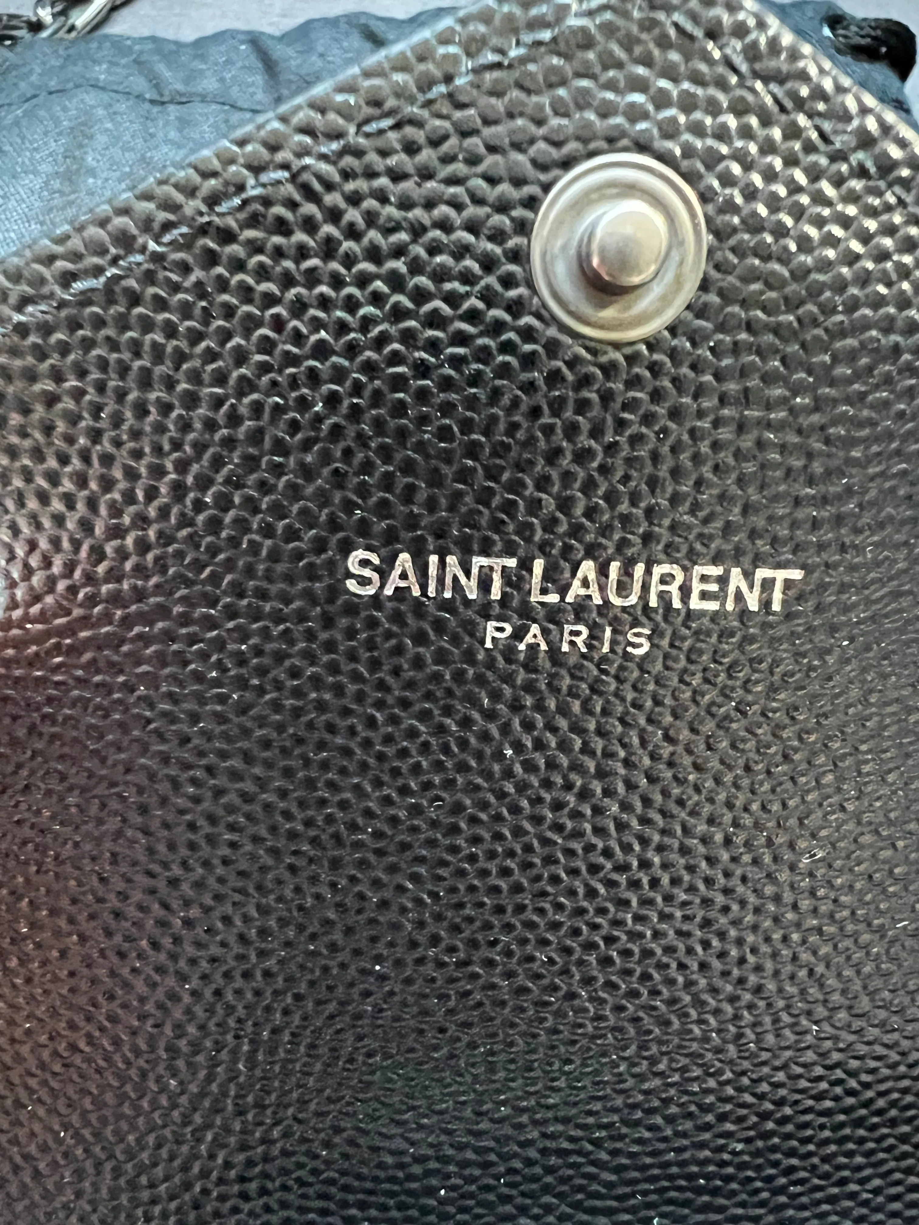 Saint Laurent Cassandre colorblock wallet on chain