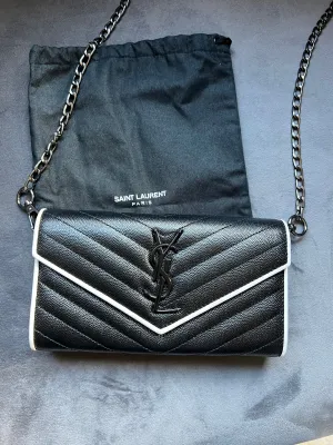 Saint Laurent Cassandre colorblock wallet on chain
