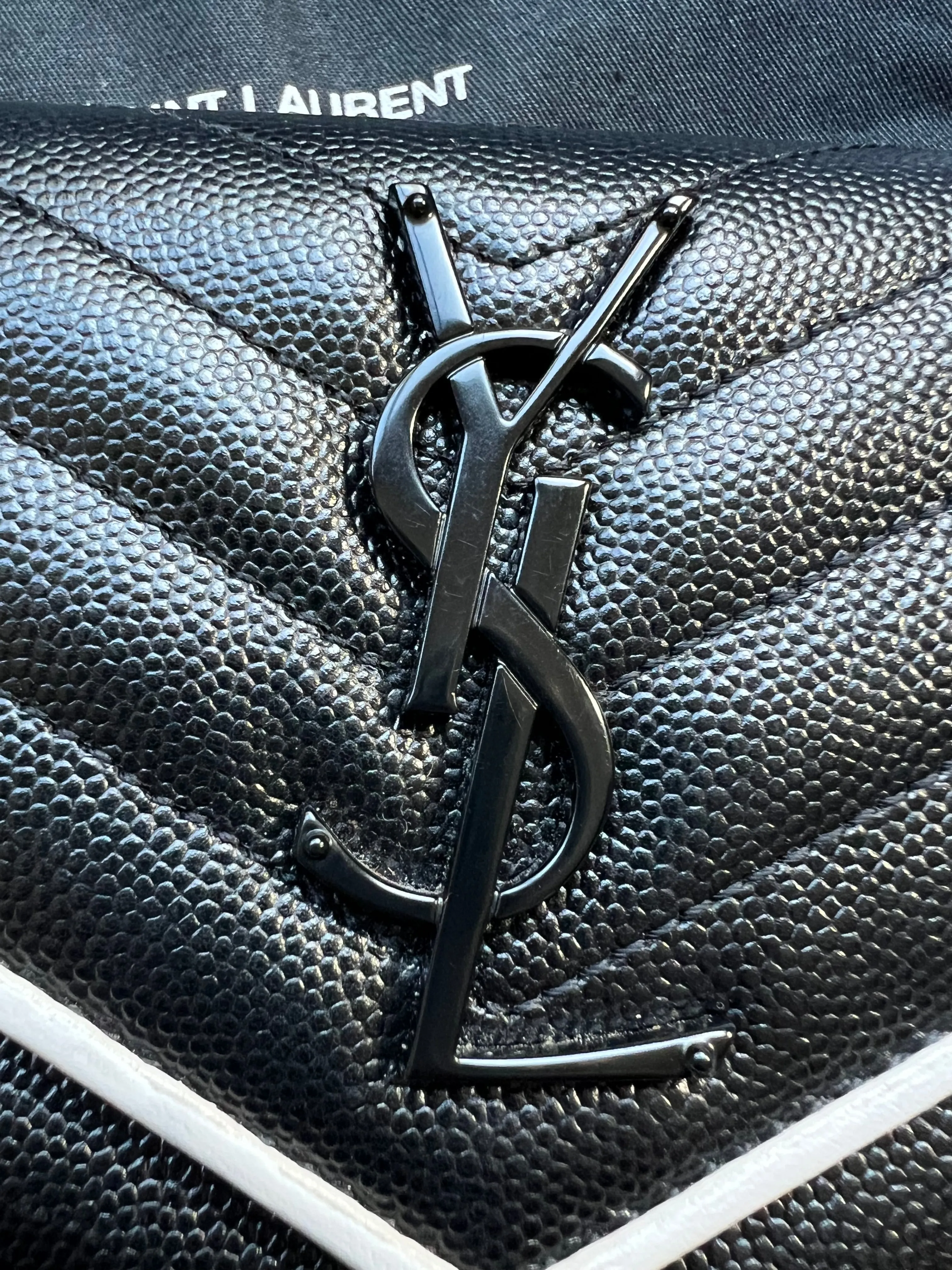 Saint Laurent Cassandre colorblock wallet on chain