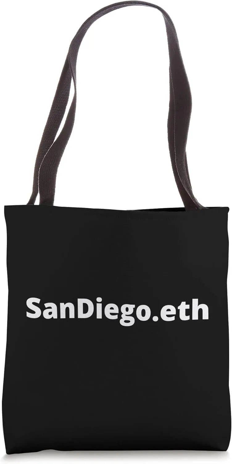 SanDiego.eth ENS Domain Name NFT Crypto Cryptocurrency web3 Tote Bag