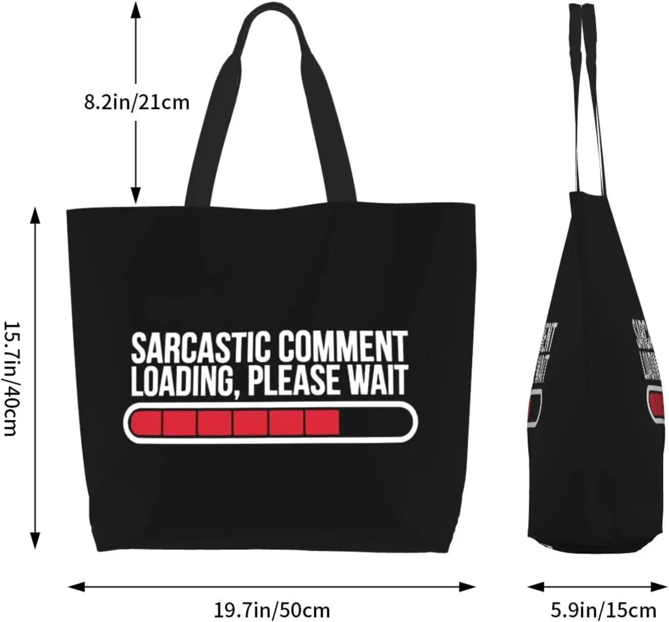 Sarcastic Comment Women'S Lightweight Canvas Handbag Waterproof Reusable Shopping Bag
