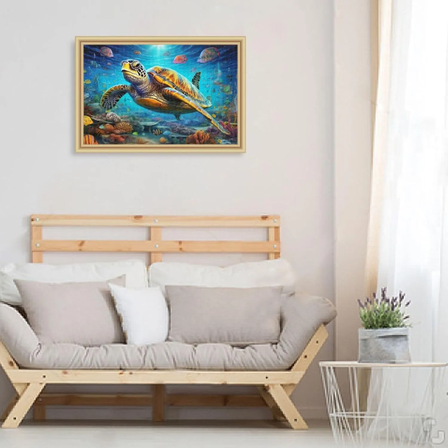 Sea Turtle Tropical Fish Jigsaw Puzzles 1000 Pieces Toy Games Educational Gift Home Decor for Adults Kids A110066