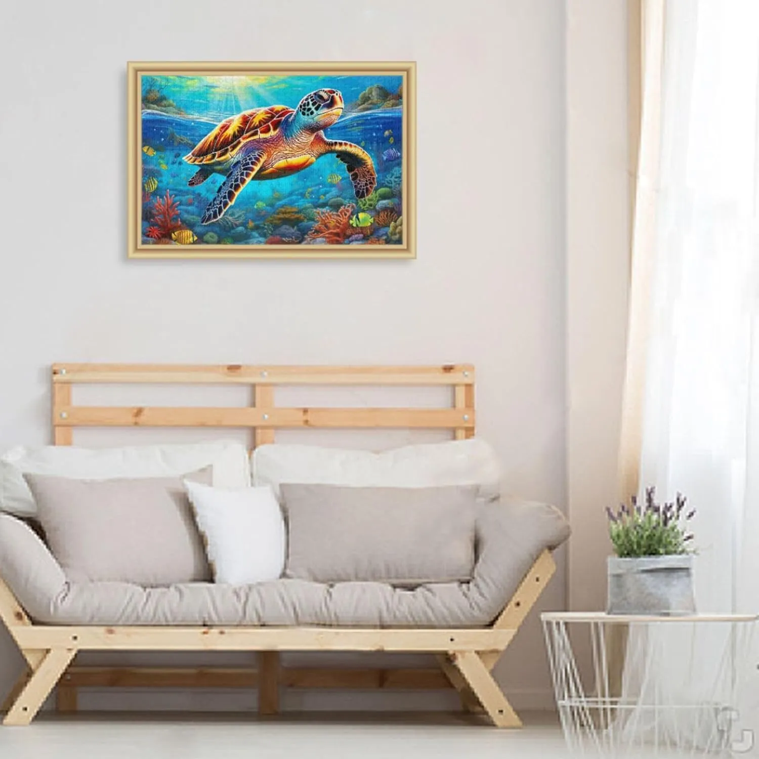 Sea Turtle Tropical Fish Jigsaw Puzzles 500 Pieces Toy Games Educational Gift Home Decor for Adults Kids A110092