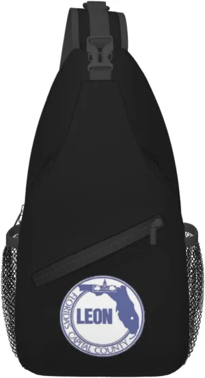 Seal Of Leon County, Florida Crossbody Bags For Women Men Chest Backpack Gym Shoulder Bag Travel Outdoor Sports Casual Crossbody Bags