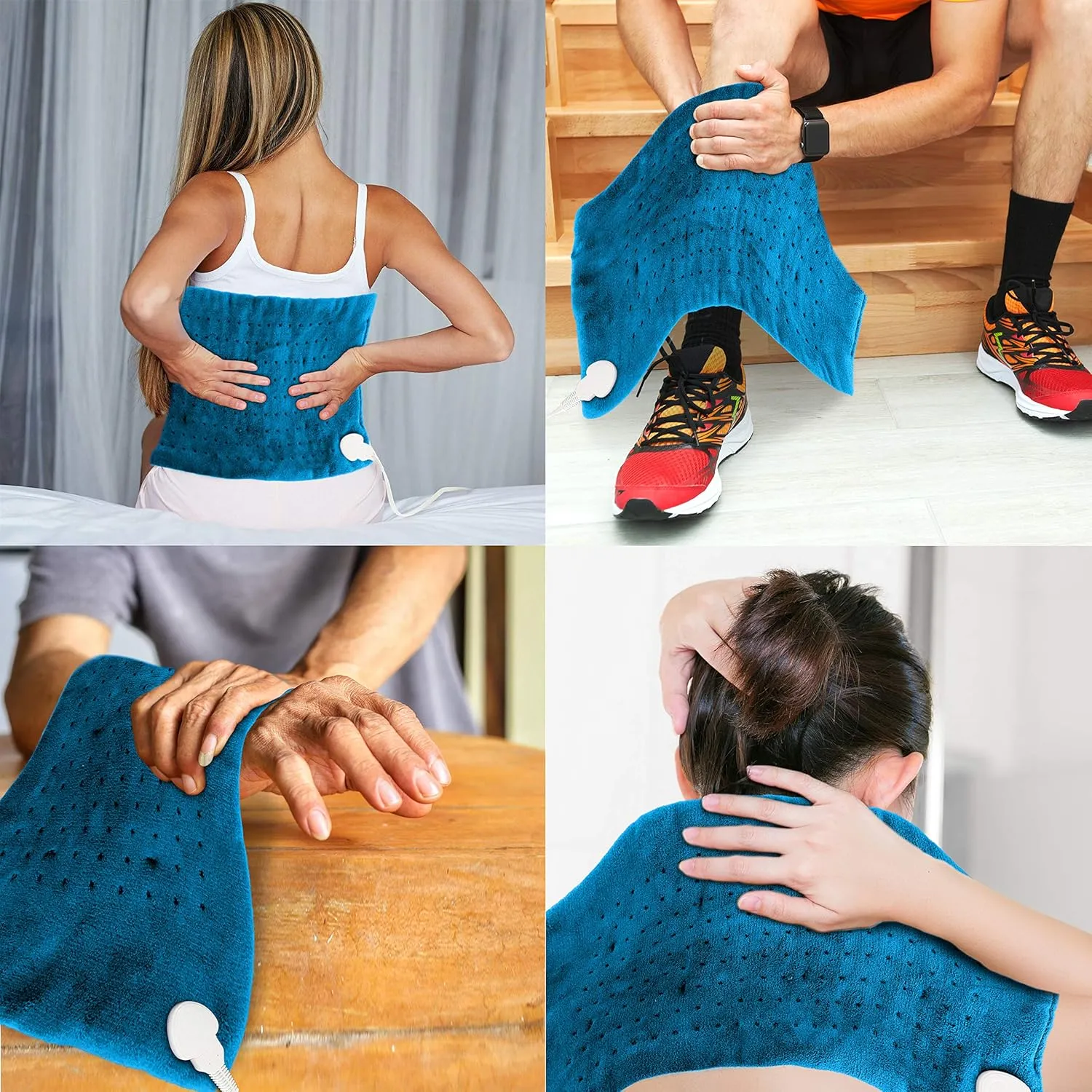 SereneLife Full Body Electric Heating Pad - 150° F Washable Large Warming Blanket Heat Pack Therapy Pad w/ Auto Shut Off for Back Neck Shoulder Foot Leg Muscle Pain Menstrual Period Cramps - SLHP34L.7