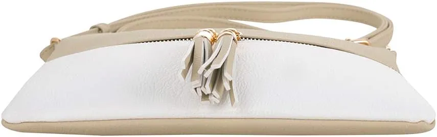 SG SUGU Lightweight Medium Crossbody Bag Shoulder Bag with Tassel and Zipper Pocket