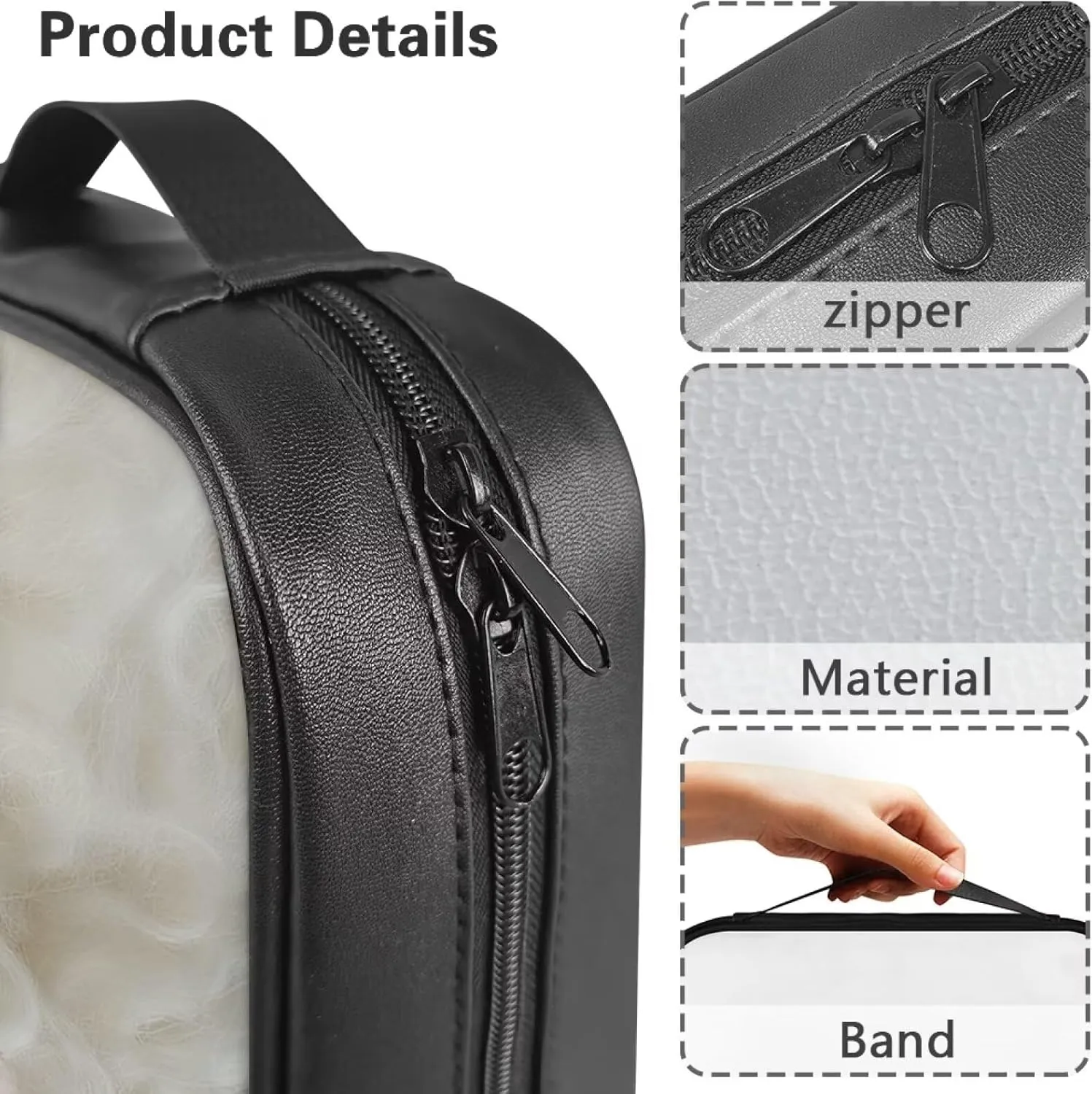 Sheep Print PU Leather Bible Cover Case for Women Men Minimalist Design Bible Cover Bag Bible Holder with Side Pocket Classic Bible Book Carrying Case for Study