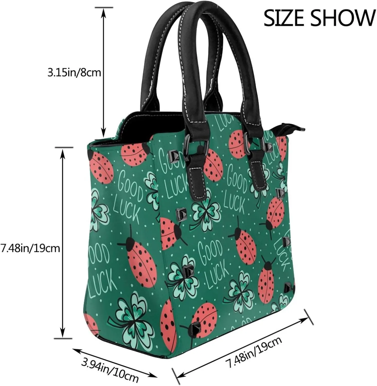 Shoulder Bag for Women Tote Bag Shoulder Bag Handbag PU Leather Studded Satchel Bag with Pockets