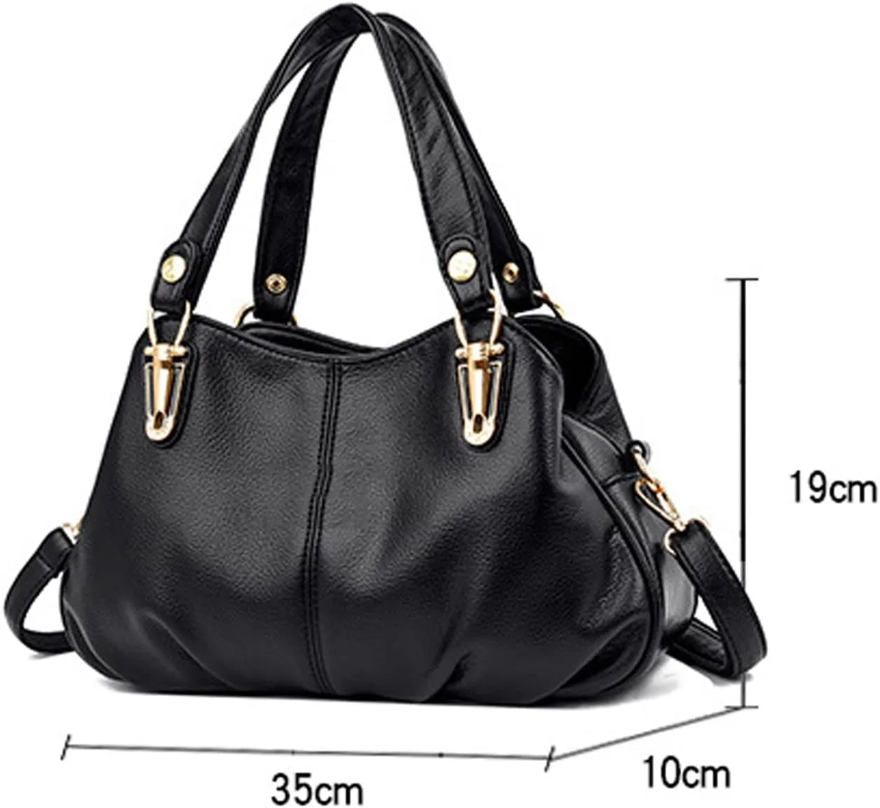 Shoulder Bags 3 Layers Ladies Handbags Pu Leather Messenger ， Shoulder Crossbody Bag for Women，Large-Capacity Lady's Handbag, Female Soft Bag(Blue)