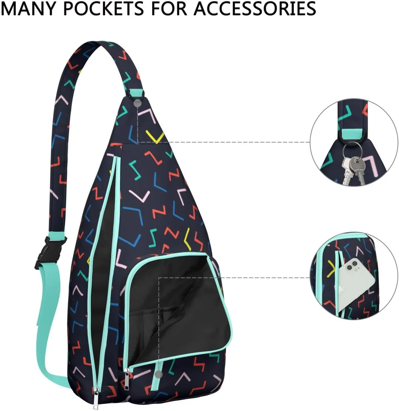 Shoulder Sling Crossbody Casual Chest Bag For Travel Sports Running,Backpack for Men & Women Lightweight Sports BagCrossbody Concealed Carry,Abstract Shoulder Bag Waterproof Chest Bag