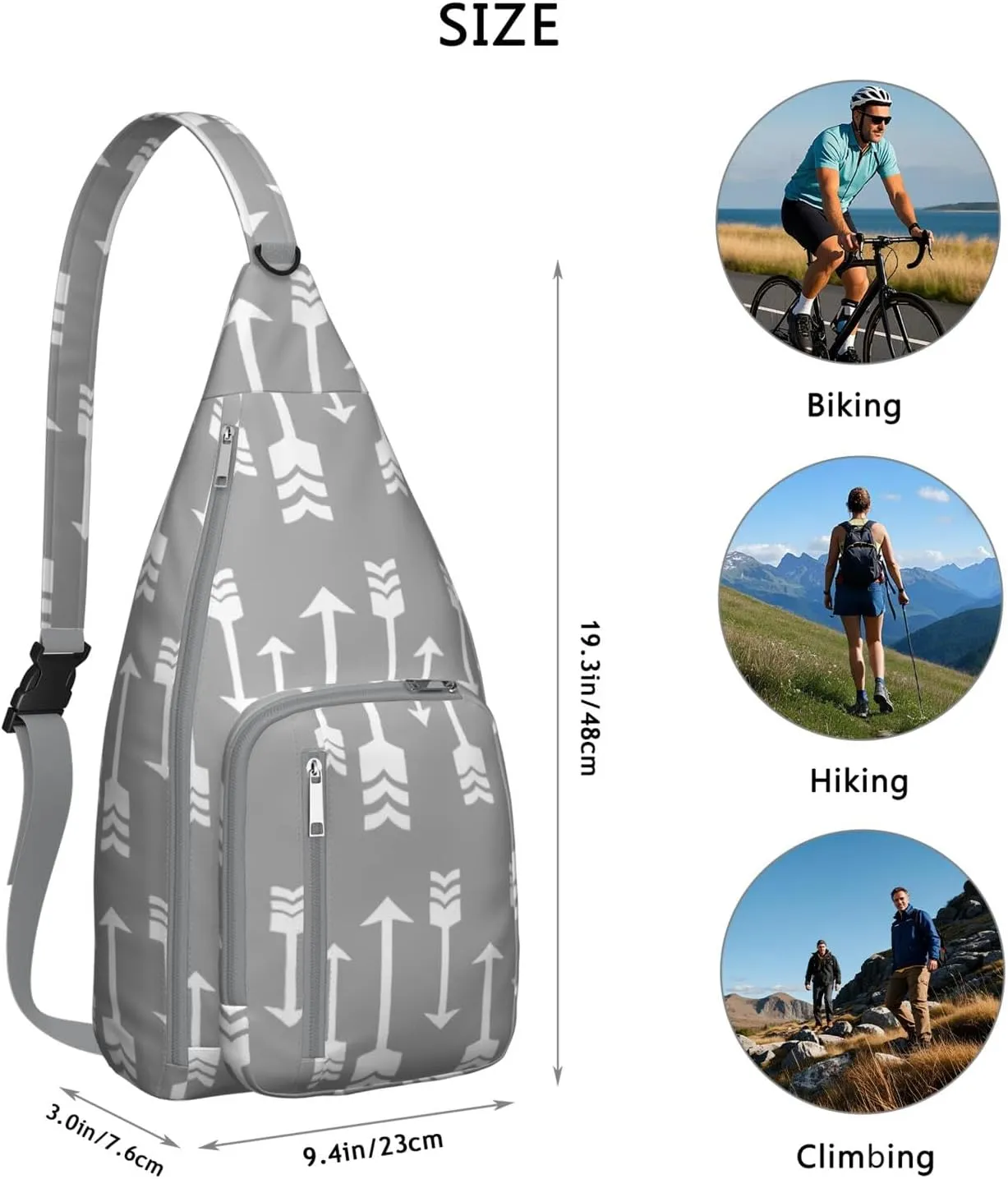 Shoulder Sling Crossbody Casual Chest Bag For Travel Sports Running,Backpack for Men & Women Lightweight Sports BagCrossbody Concealed Carry,Abstract Shoulder Bag Waterproof Chest Bag