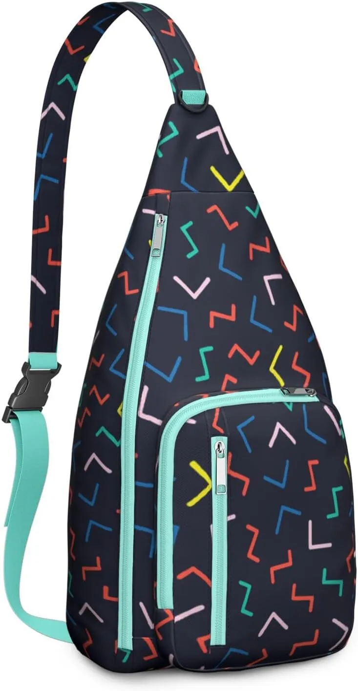 Shoulder Sling Crossbody Casual Chest Bag For Travel Sports Running,Backpack for Men & Women Lightweight Sports BagCrossbody Concealed Carry,Abstract Shoulder Bag Waterproof Chest Bag
