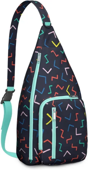 Shoulder Sling Crossbody Casual Chest Bag For Travel Sports Running,Backpack for Men & Women Lightweight Sports BagCrossbody Concealed Carry,Abstract Shoulder Bag Waterproof Chest Bag