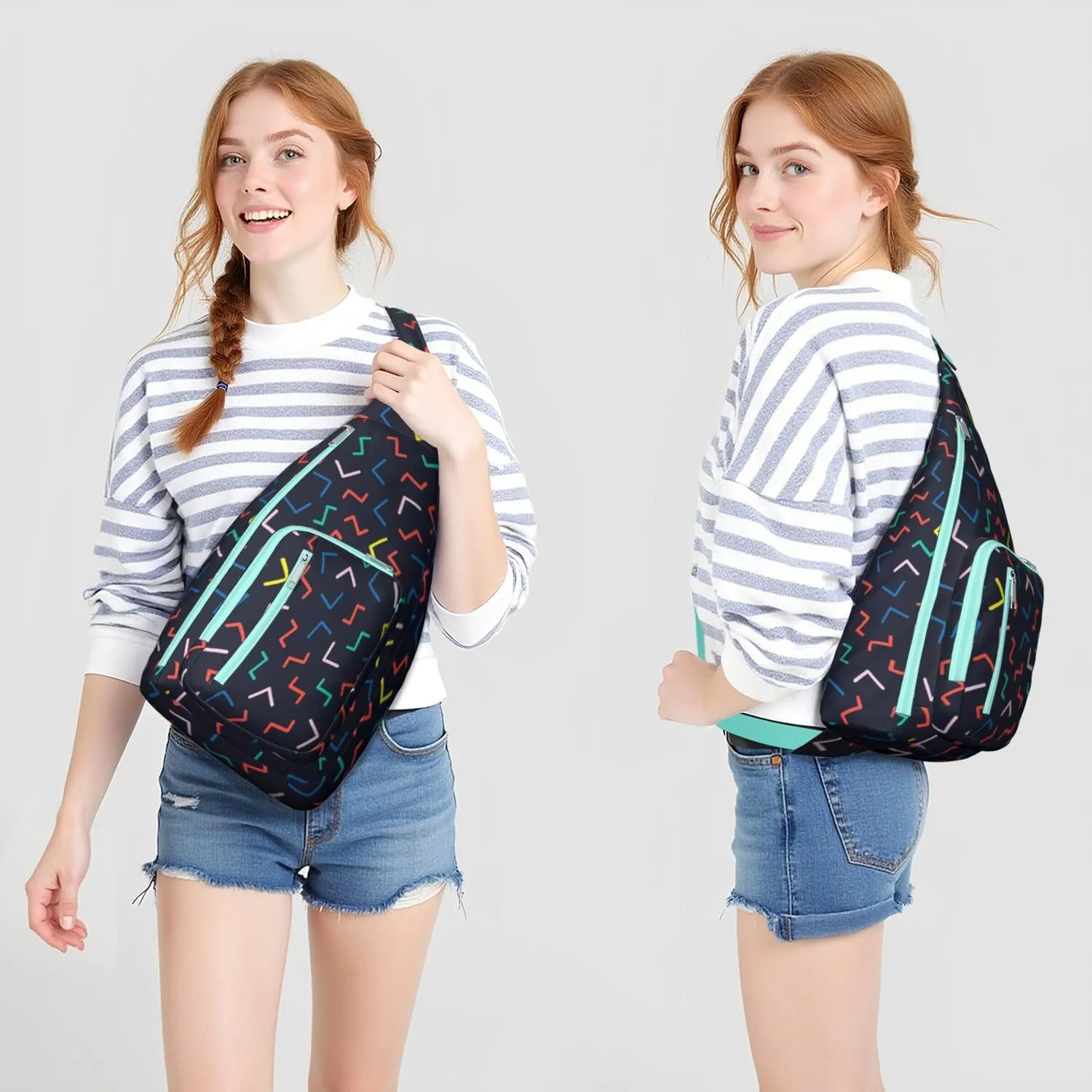 Shoulder Sling Crossbody Casual Chest Bag For Travel Sports Running,Backpack for Men & Women Lightweight Sports BagCrossbody Concealed Carry,Abstract Shoulder Bag Waterproof Chest Bag