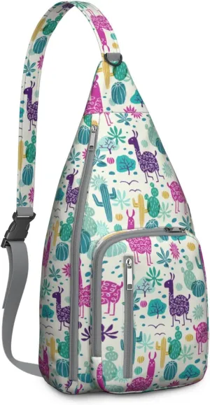 Shoulder Sling Crossbody Casual Chest Bag For Travel Sports Running,Backpack for Men & Women Lightweight Sports BagCrossbody Concealed Carry,Cactus Shoulder Bag Waterproof Chest Bag