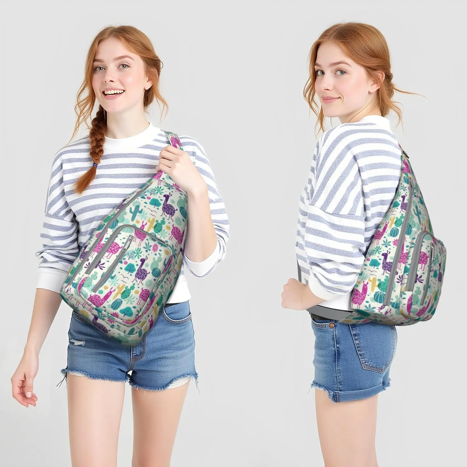 Shoulder Sling Crossbody Casual Chest Bag For Travel Sports Running,Backpack for Men & Women Lightweight Sports BagCrossbody Concealed Carry,Cactus Shoulder Bag Waterproof Chest Bag