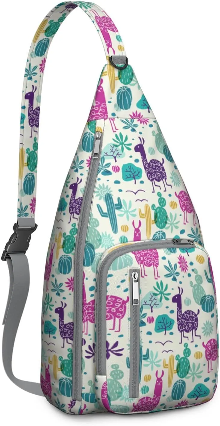 Shoulder Sling Crossbody Casual Chest Bag For Travel Sports Running,Backpack for Men & Women Lightweight Sports BagCrossbody Concealed Carry,Cactus Shoulder Bag Waterproof Chest Bag