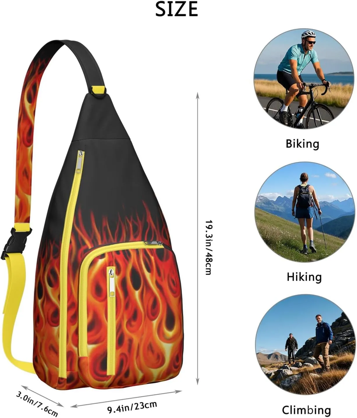 Shoulder Sling Crossbody Casual Chest Bag For Travel Sports Running,Backpack for Men & Women Lightweight Sports BagCrossbody Concealed Carry,Fashion Shoulder Bag Waterproof Chest Bag