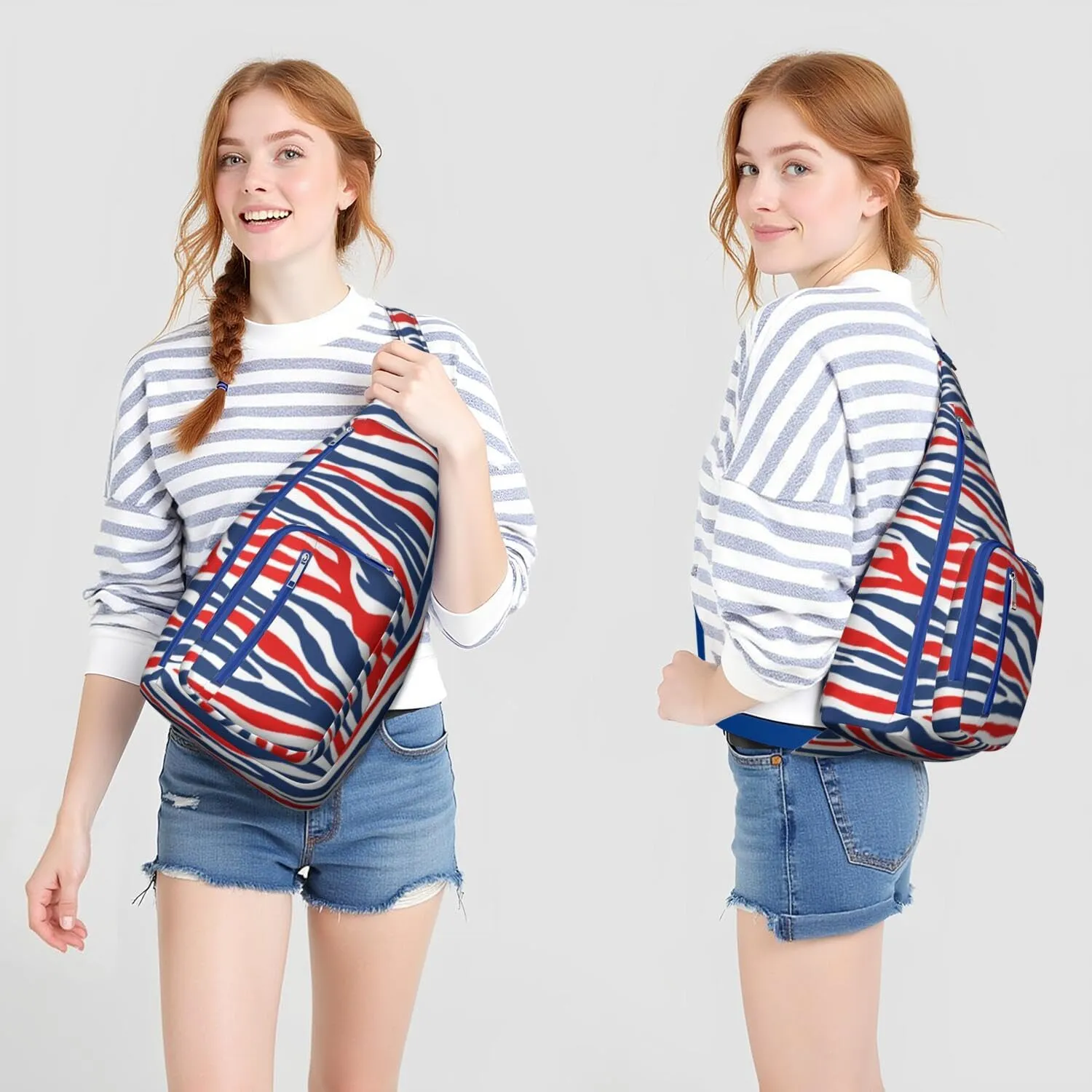 Shoulder Sling Crossbody Casual Chest Bag For Travel Sports Running,Backpack for Men & Women Lightweight Sports BagCrossbody Concealed Carry,Leopard Shoulder Bag Waterproof Chest Bag
