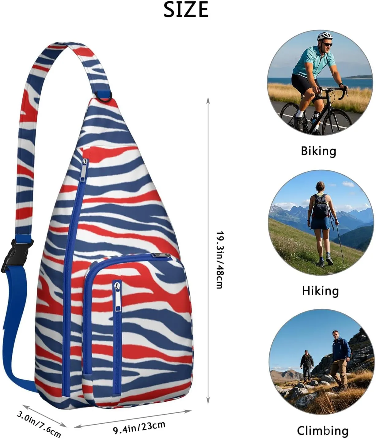 Shoulder Sling Crossbody Casual Chest Bag For Travel Sports Running,Backpack for Men & Women Lightweight Sports BagCrossbody Concealed Carry,Leopard Shoulder Bag Waterproof Chest Bag