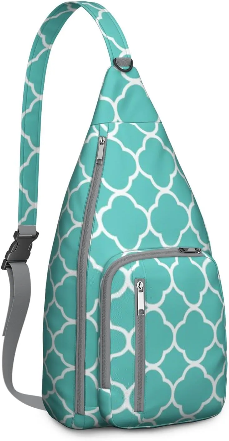 Shoulder Sling Crossbody Casual Chest Bag For Travel Sports Running,Backpack for Men & Women Lightweight Sports BagCrossbody Concealed Carry,Plaid Shoulder Bag Waterproof Chest Bag