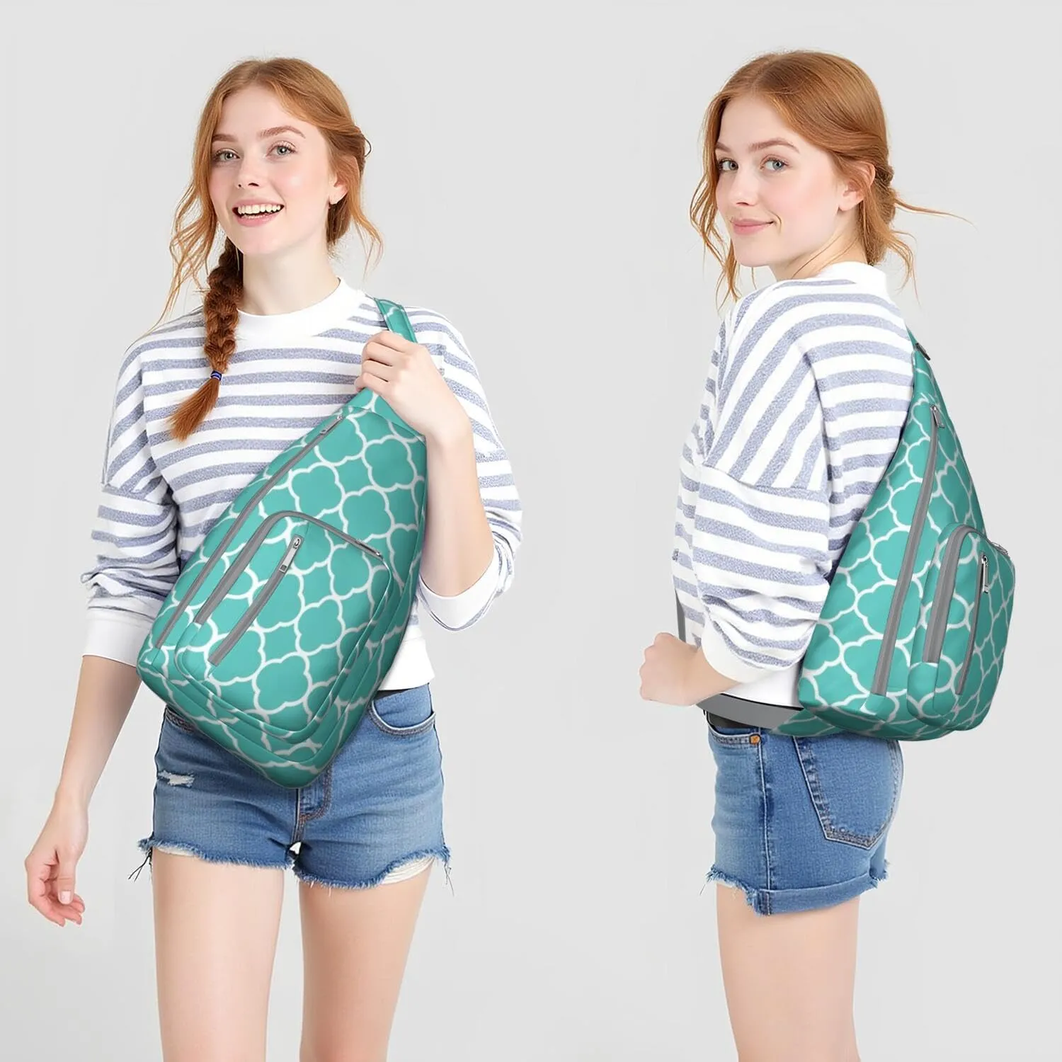 Shoulder Sling Crossbody Casual Chest Bag For Travel Sports Running,Backpack for Men & Women Lightweight Sports BagCrossbody Concealed Carry,Plaid Shoulder Bag Waterproof Chest Bag