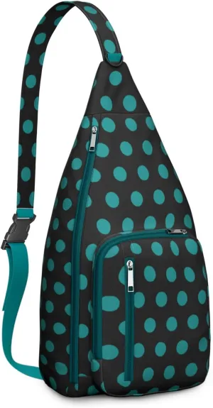 Shoulder Sling Crossbody Casual Chest Bag For Travel Sports Running,Backpack for Men & Women Lightweight Sports BagCrossbody Concealed Carry,Polka Shoulder Bag Waterproof Chest Bag