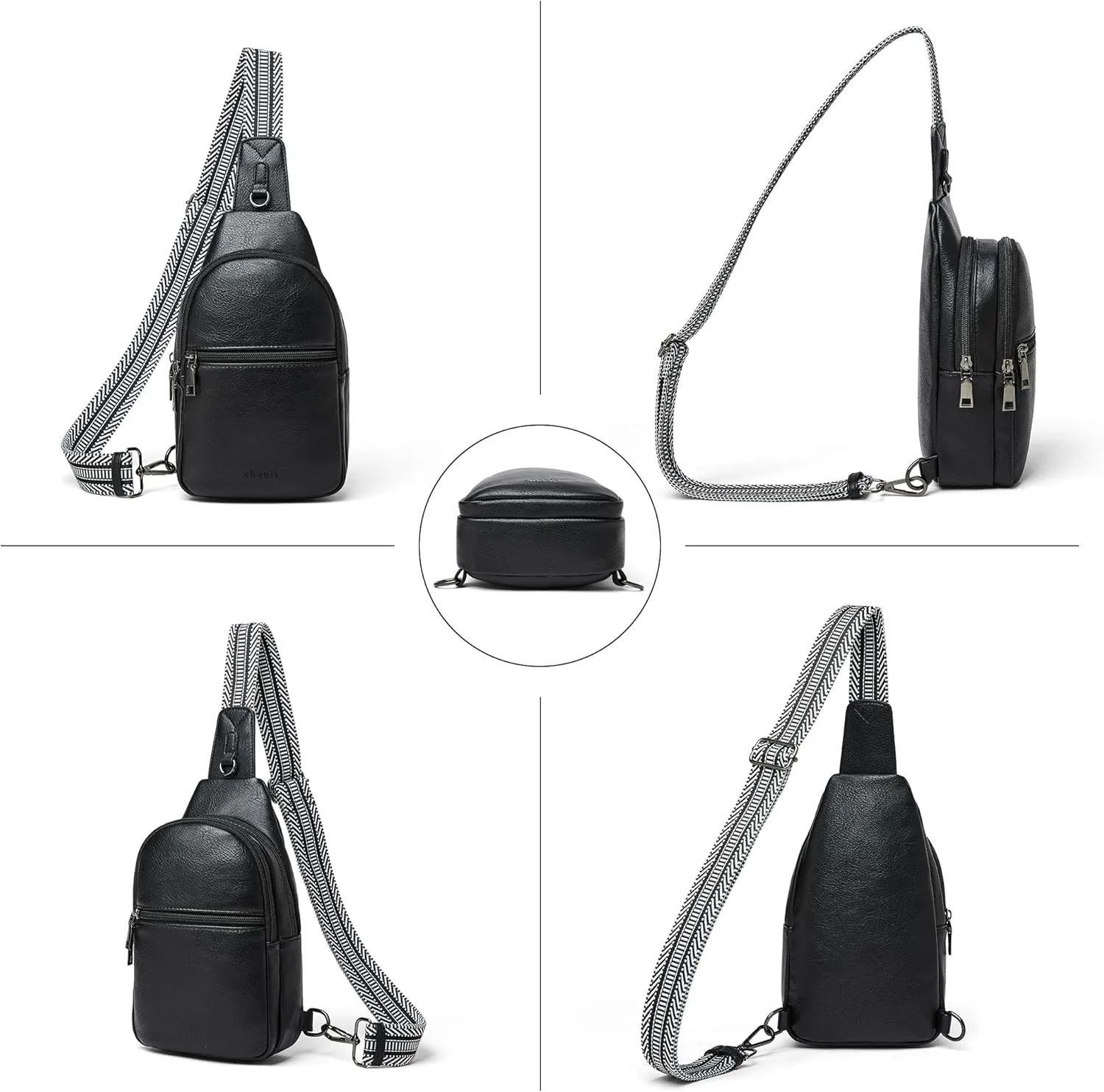 Shrrie Small Sling Bag for Women Fanny Pack Crossbody Bags for Women Trendy,Chest Bag for Women Men for Travel