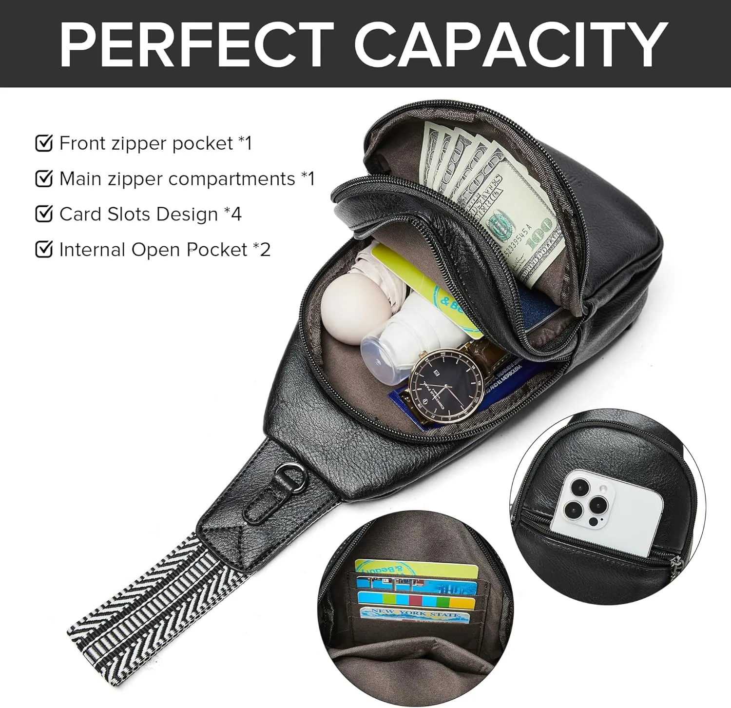 Shrrie Small Sling Bag for Women Fanny Pack Crossbody Bags for Women Trendy,Chest Bag for Women Men for Travel