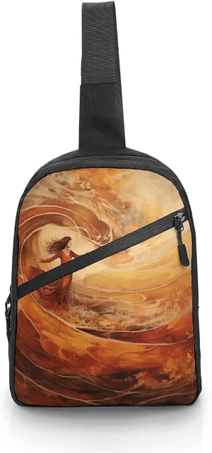 Sling Backpack for Women Men Crossbody Chest Bag Fanny Pack Women And Surfing Sling Bag for Hiking Travel