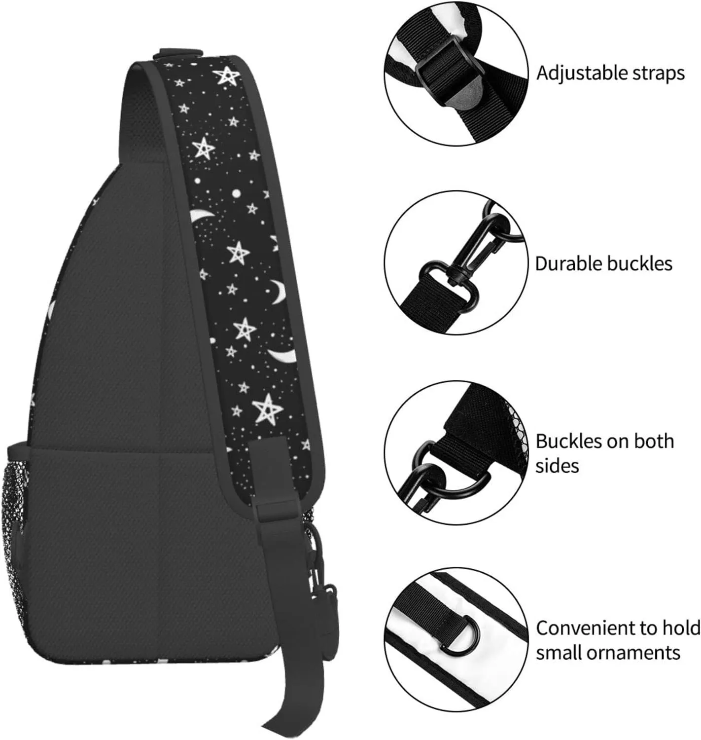 Sling Bag Crossbody Backpack Women Men Travel Chest Bag Casual Outdoor Sports Running Hiking