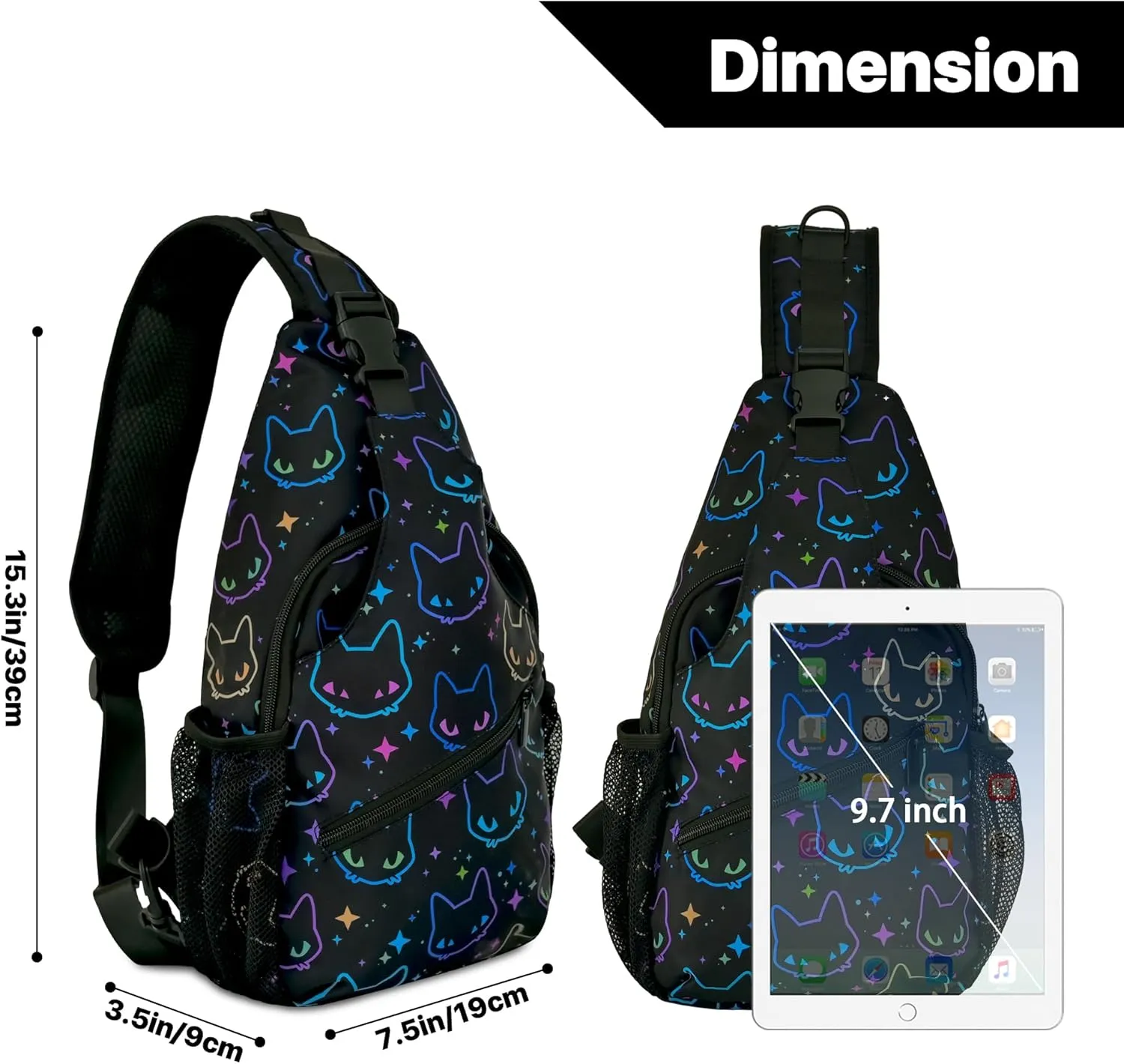 Sling Bag Crossbody Women Men Travel Chest Backpack Leisure Sports Outdoor Running Hiking