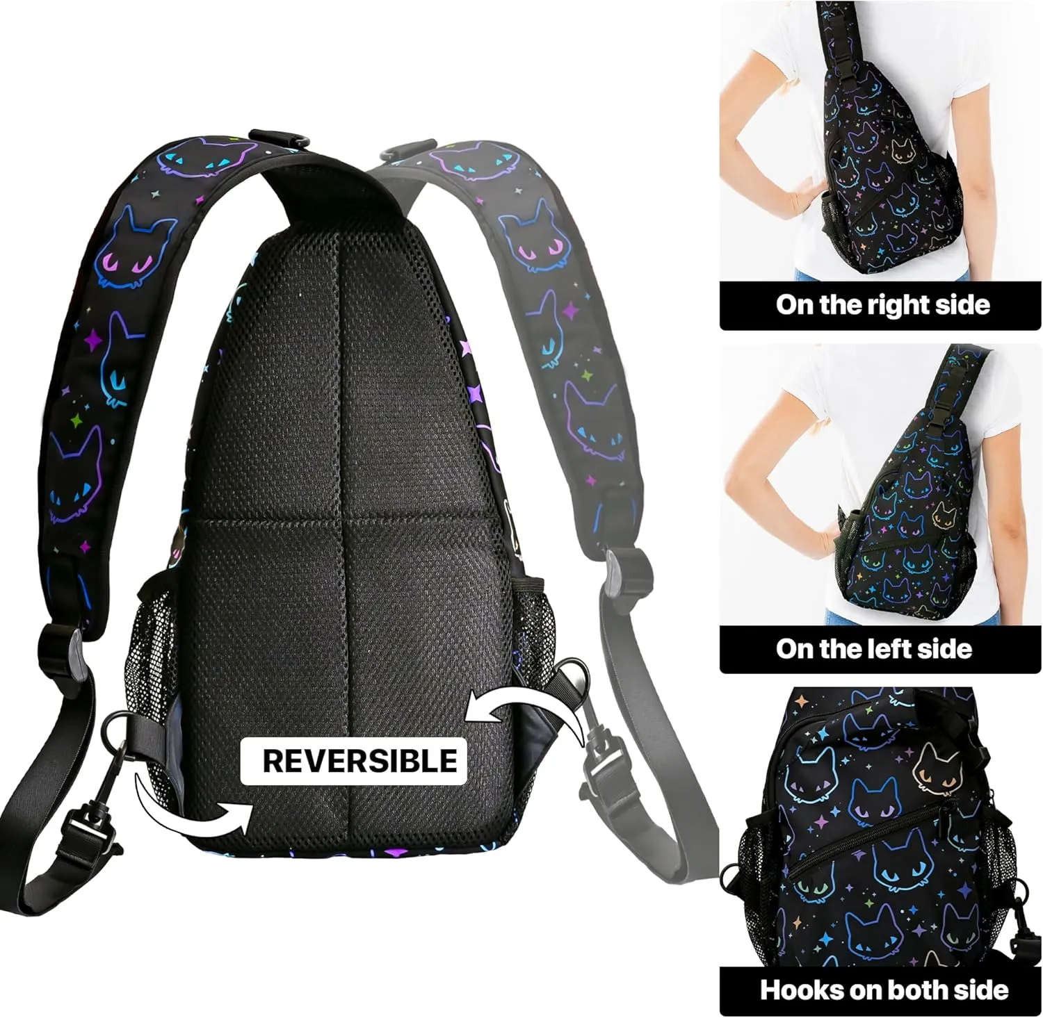 Sling Bag Crossbody Women Men Travel Chest Backpack Leisure Sports Outdoor Running Hiking
