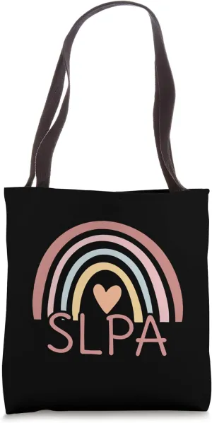 SLPA Therapy Speech Language Pathology Assistant Rainbow Tote Bag