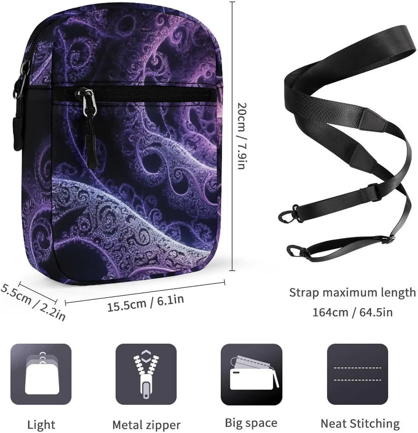 Small Crossbody Bag for Women, Casual Mini Shoulder Pouch Portable Travel Purse Cell Phone Bag