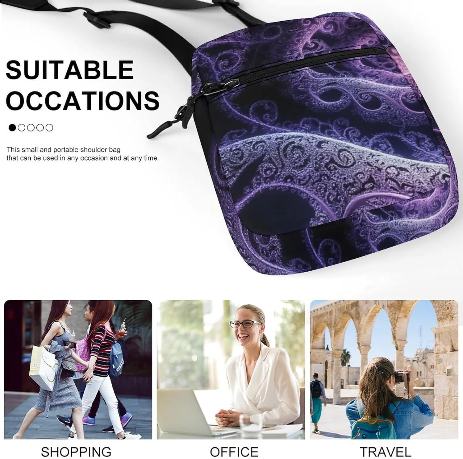Small Crossbody Bag for Women, Casual Mini Shoulder Pouch Portable Travel Purse Cell Phone Bag