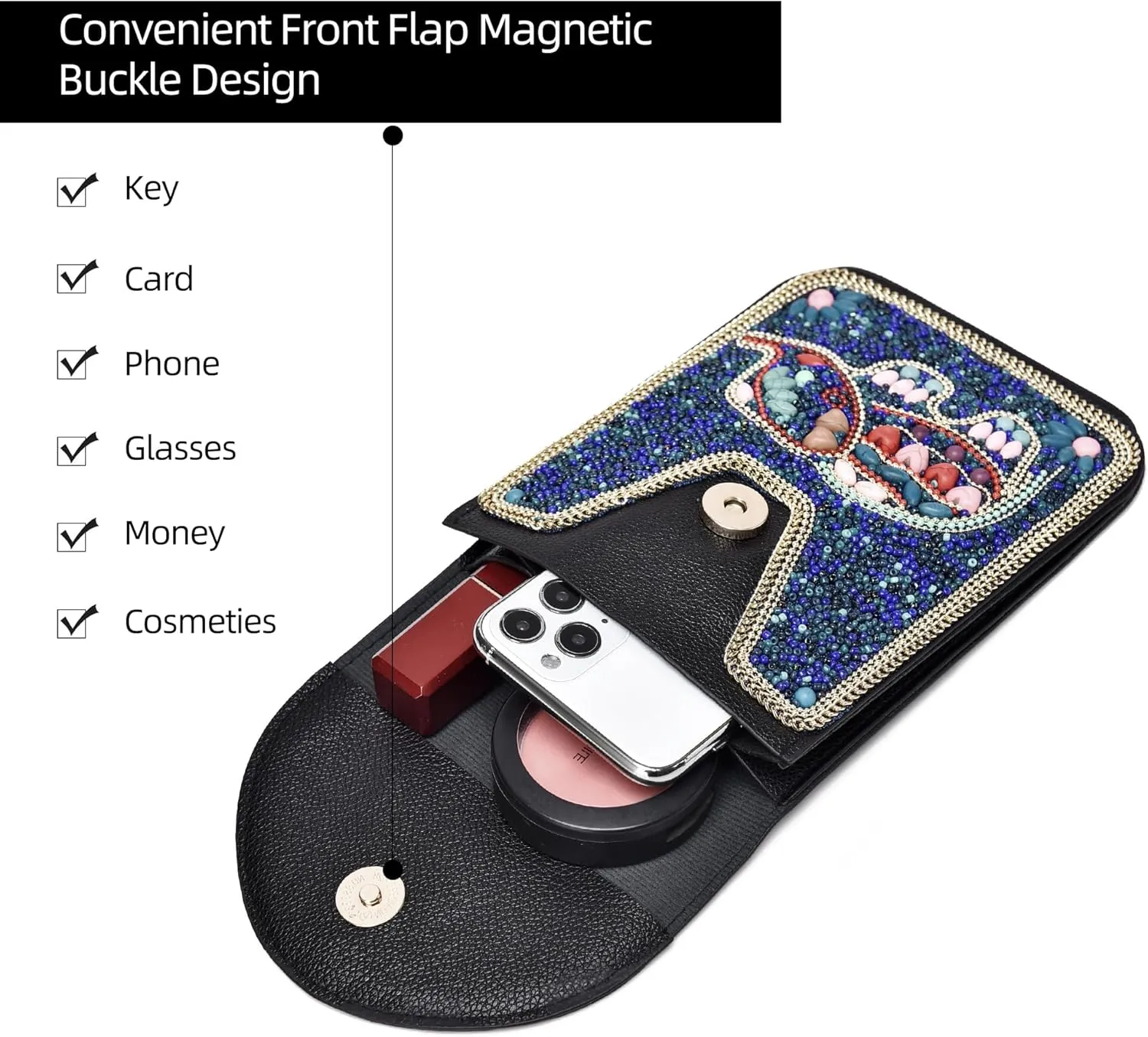Small Crossbody Bags for Women Designer Gypsy Cell Phone Bag Boho Shoulder Wallet Purse