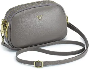 Small Crossbody Bags Genuine Leather Shoulder Handbags Trendy Design Cellphone Purses for Women and Girls